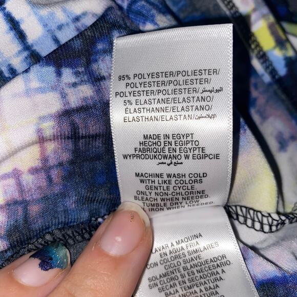 ELLEN TRACY Elegant Multicolor Bell Sleeve Tunic Top - Picture 9 of 11